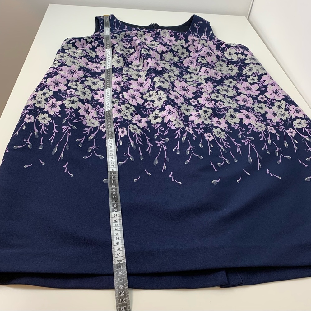 Talbots Navy Floral Sleeveless Shift Dress - Picture 5 of 10
